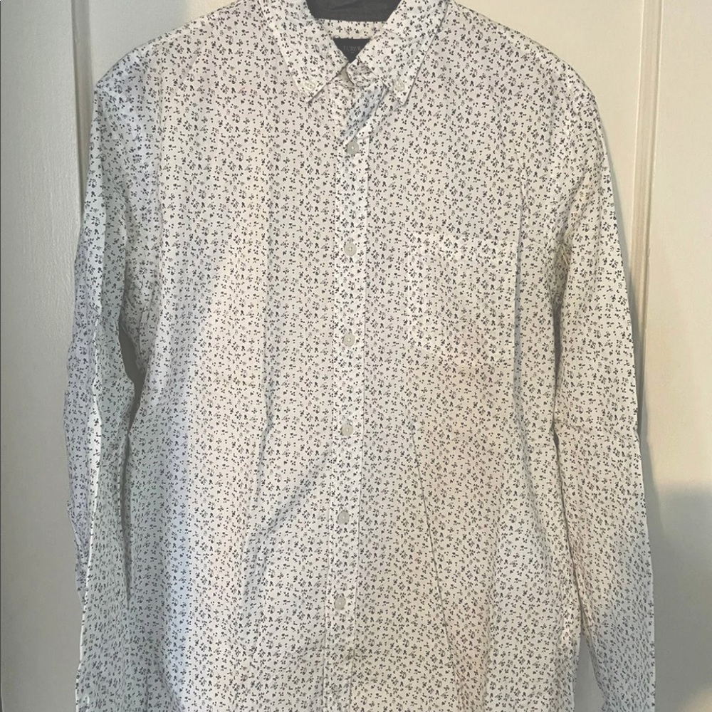 Men’s J.Crew Blue Floral Print Button Down (M)